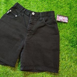 VINTAGE LONG DENIM HIGH WAIST MOM SHORTS